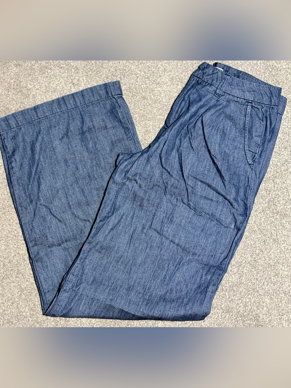 Forever 21 Wide Leg Flare Jeans - Dark Blue